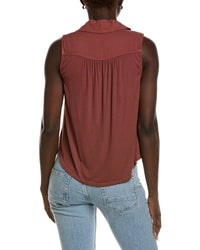 Bella Dahl Mixed Sleeveless Button Down