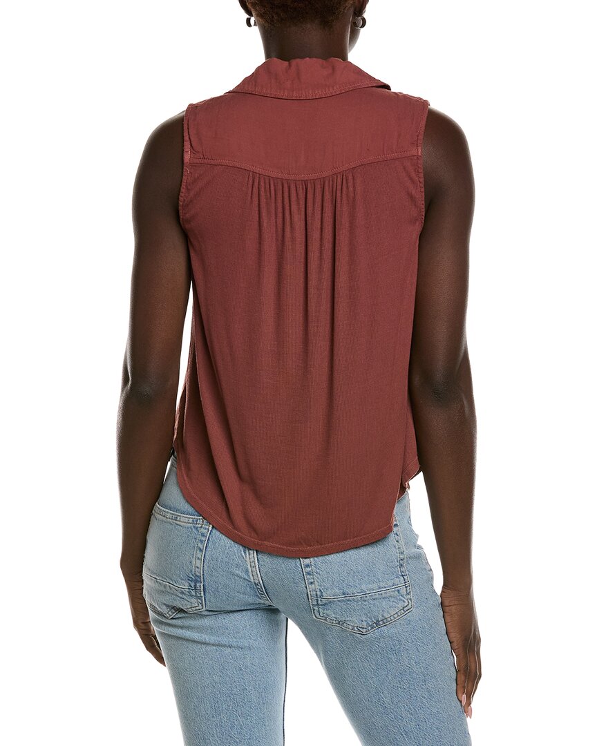 Bella Dahl Mixed Sleeveless Button Down