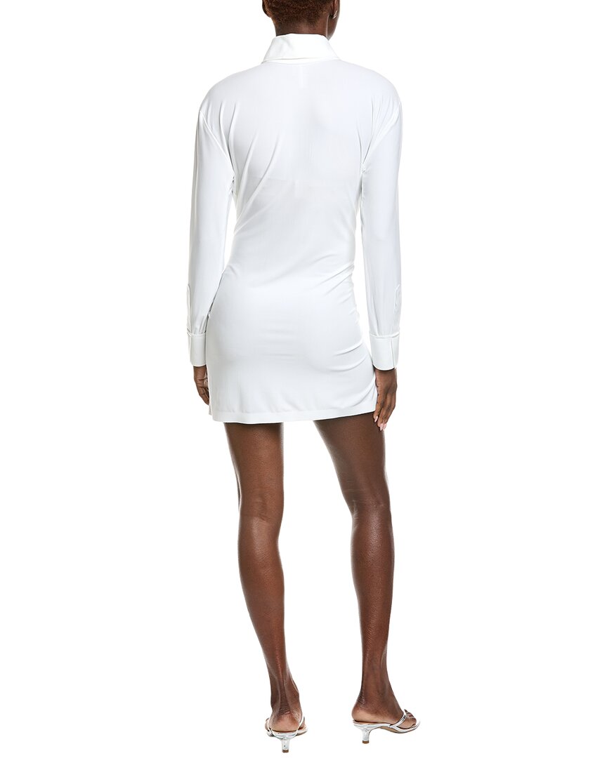 Norma Kamali Four Sleeve Mini Shirtdress