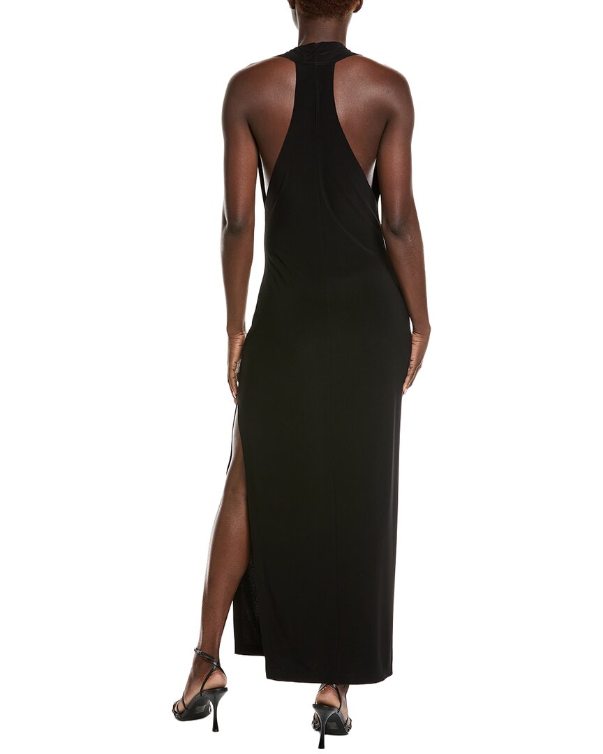 Norma Kamali Halter Neeta Side Slit Gown