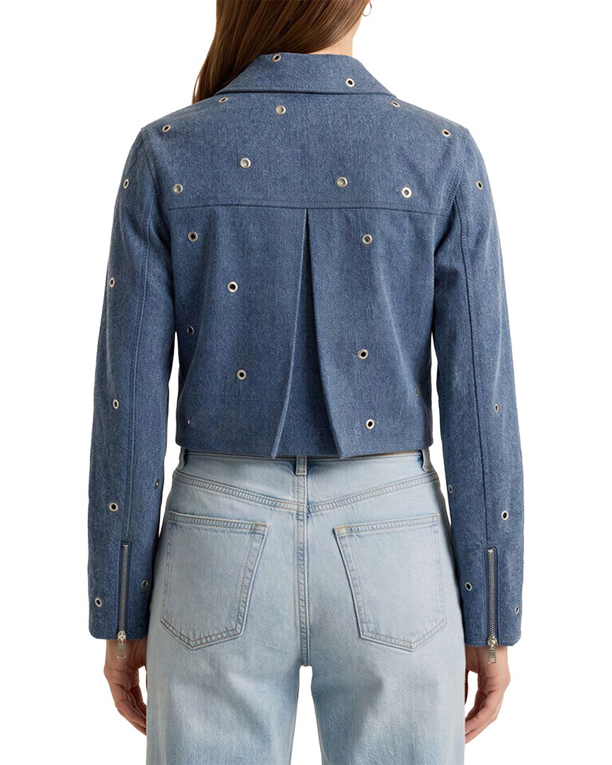 Avec Les Filles Avec Les Filles Crop Zip Front Jacket