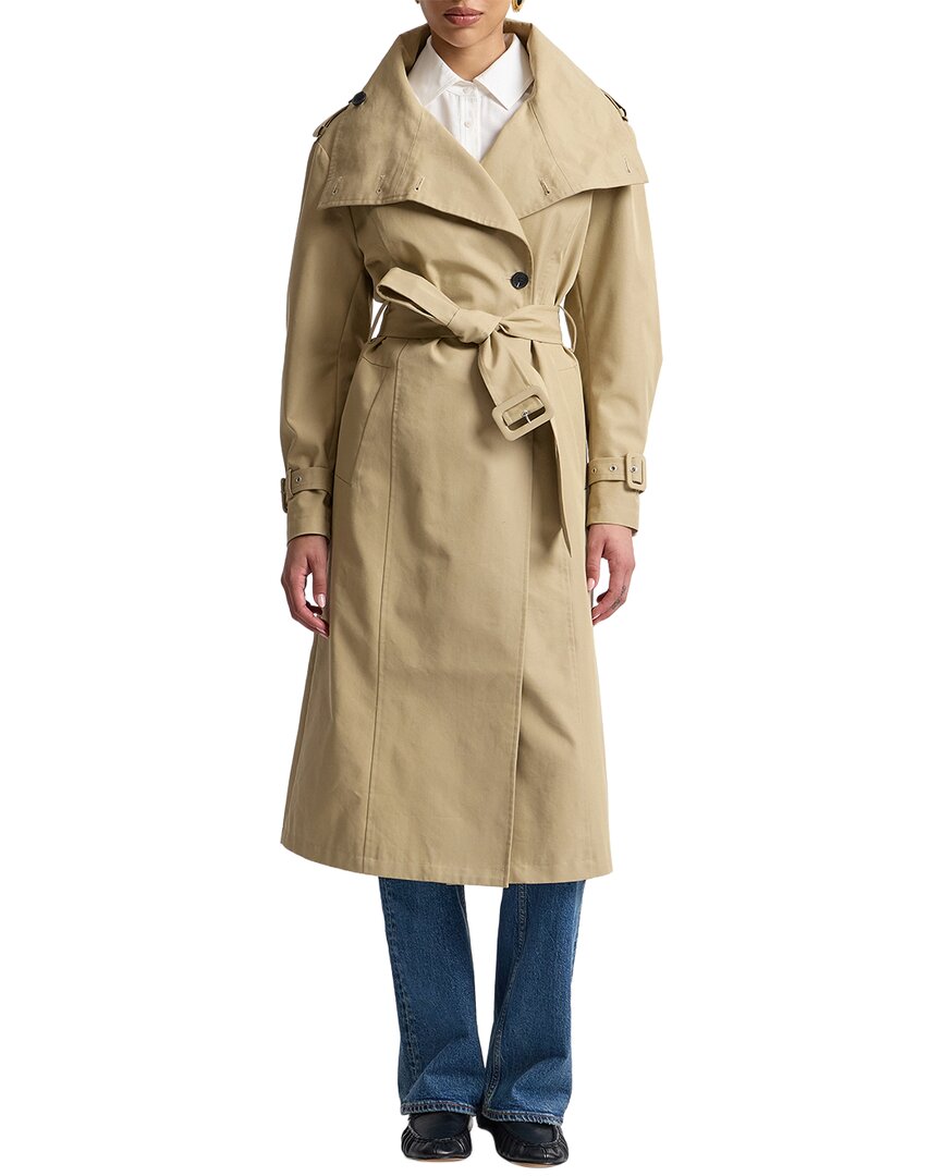 Avec Les Filles Avec Les Filles Funnel Neck Slouchy Trench Coat