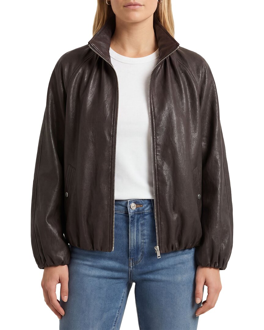 Avec Les Filles Avec Les Filles Bubble Hem Zip Bomber Jacket