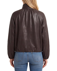 Avec Les Filles Avec Les Filles Bubble Hem Zip Bomber Jacket
