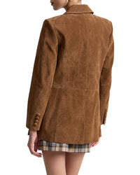 Avec Les Filles Genuine Leather Blazer