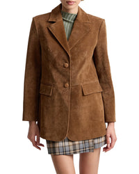 Avec Les Filles Genuine Leather Blazer