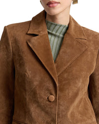 Avec Les Filles Genuine Leather Blazer