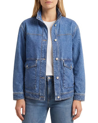 Avec Les Filles Avec Les Filles Chore Jacket With Back Pleats