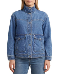 Avec Les Filles Avec Les Filles Chore Jacket With Back Pleats