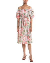Abbey Puff Sleeve Midi Dress