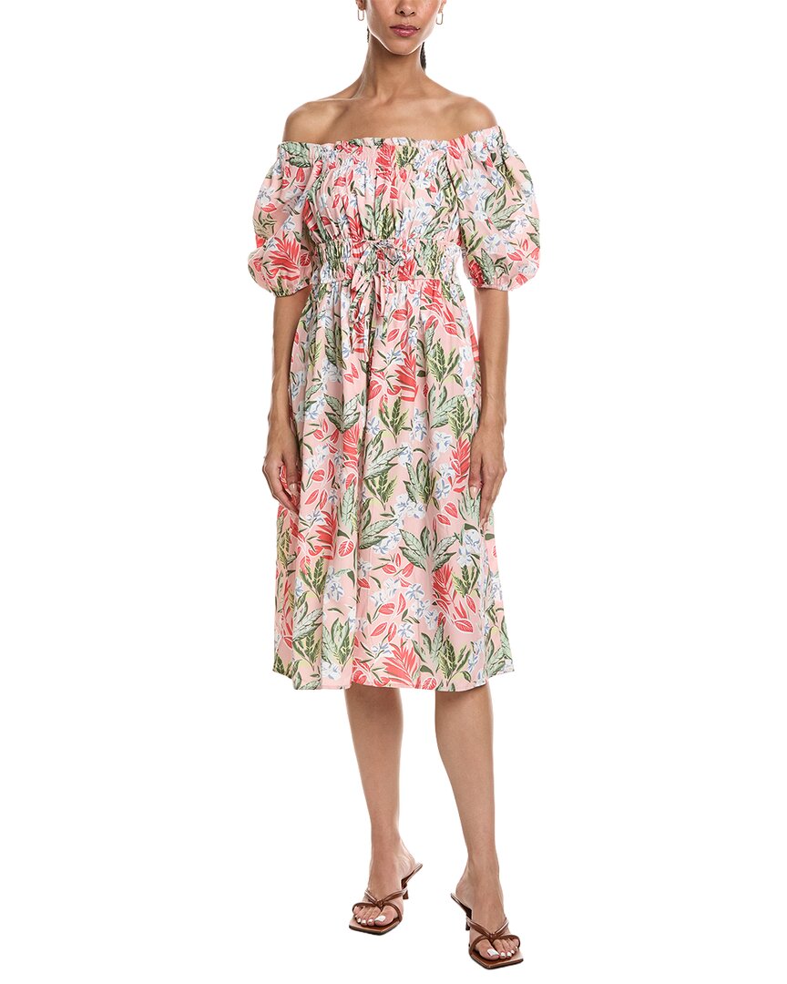 Abbey Puff Sleeve Midi Dress