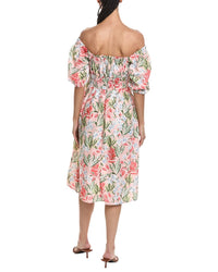 Abbey Puff Sleeve Midi Dress
