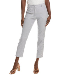 Weekend Max Mara Seersucker Cropped Cigarette Pant