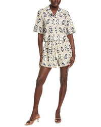 Anna Kay Rumper Cafornian 2Pc Button Front Top And Short Set
