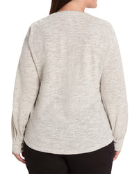 Nic+Zoe Plus Downtown Sparkle Nep Knit Top