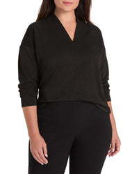 Nic+Zoe Plus Sparkle Stripe Everyday Top