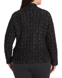 Nic+Zoe Plus Metallic Grid Knit Jacket