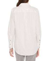 Nic+Zoe Subtle Shine Stripe Shirt