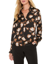 Nic+Zoe Golden Ginko Popover Shirt
