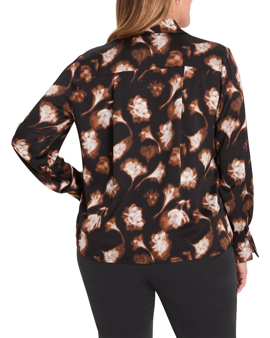 Nic+Zoe Plus Golden Ginko Popover Shirt