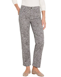 Nic+Zoe Leopard Print Recess Straight Ankle Pant