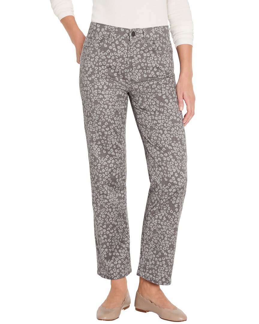 Nic+Zoe Leopard Print Recess Straight Ankle Pant