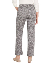 Nic+Zoe Leopard Print Recess Straight Ankle Pant