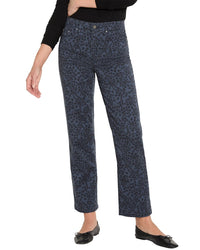 Nic+Zoe Leopard Print Recess Straight Ankle Pant