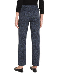 Nic+Zoe Leopard Print Recess Straight Ankle Pant