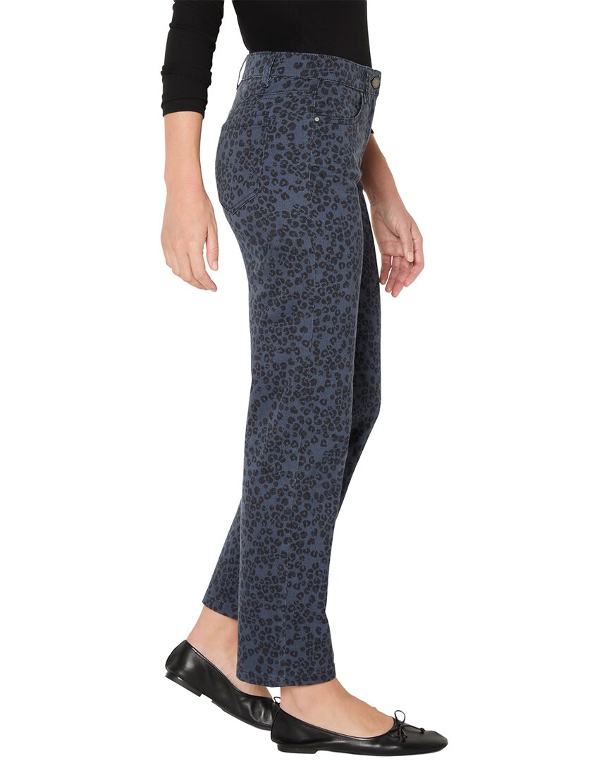 Nic+Zoe Leopard Print Recess Straight Ankle Pant