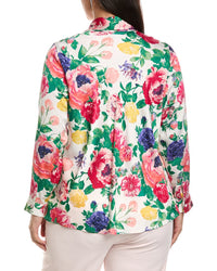 Tahari ASL Tahari Asl Plus Hammer Satin Blouse