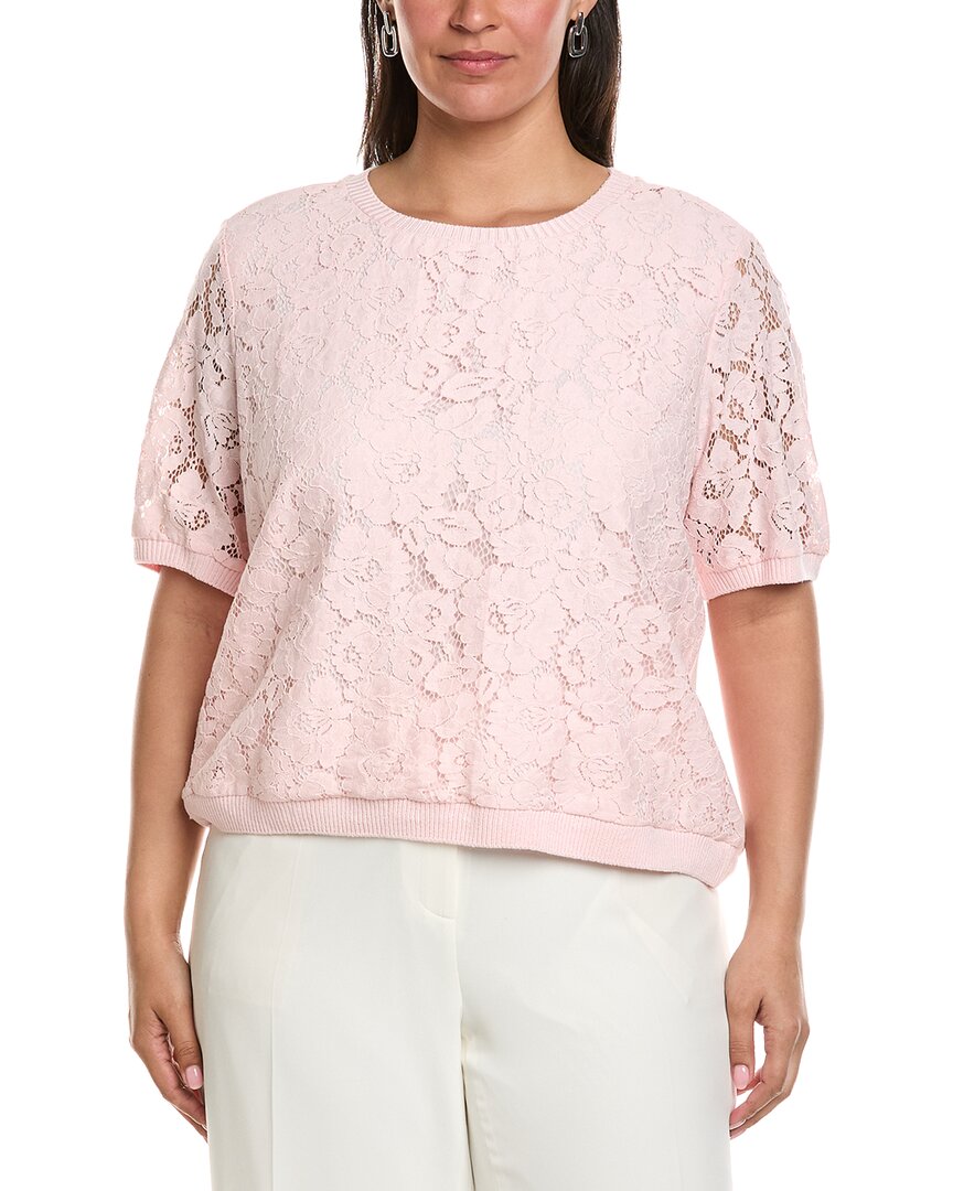 Tahari ASL Tahari Asl Plus Lace Knit Top