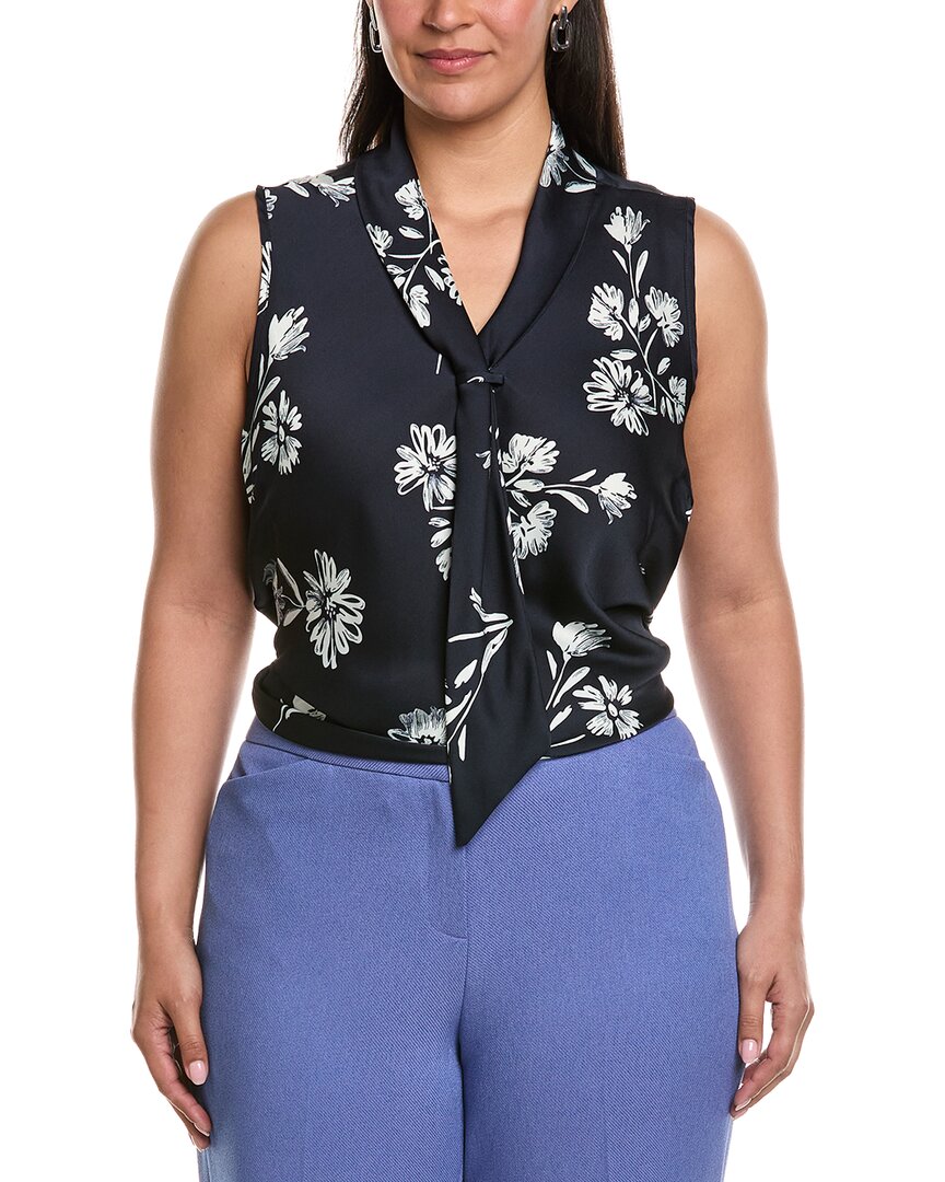 Tahari ASL Tahari Asl Plus Hammer Satin Top