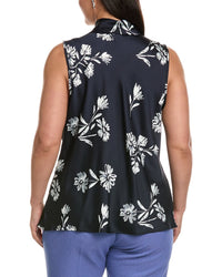 Tahari ASL Tahari Asl Plus Hammer Satin Top
