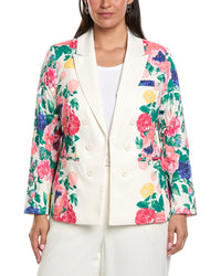 Tahari Asl Plus Sateen Blazer