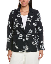 Tahari Asl Plus Sateen Blazer