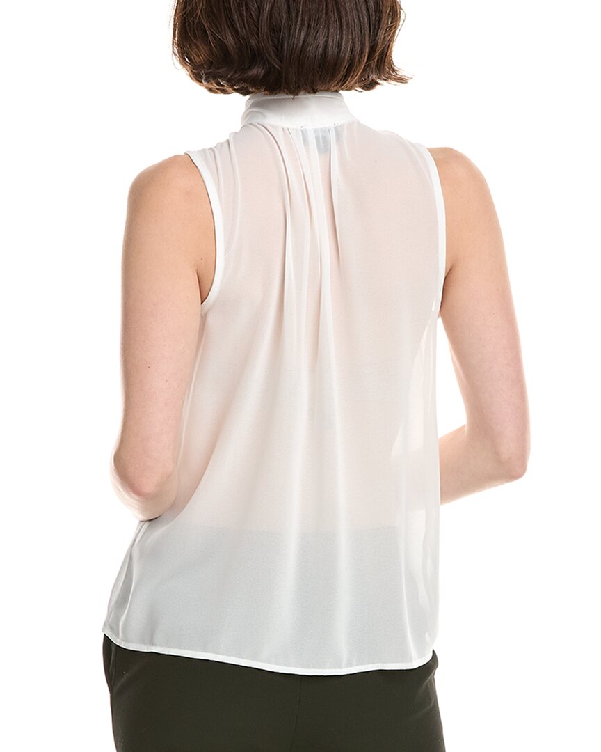 Tahari Asl Petite Pearl Chiffon Blouse