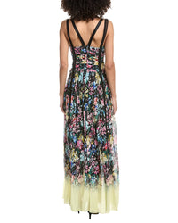 3.1 Phillip Lim Flowerworks Chiffon Degrade Ruched Silk-Blend Gown