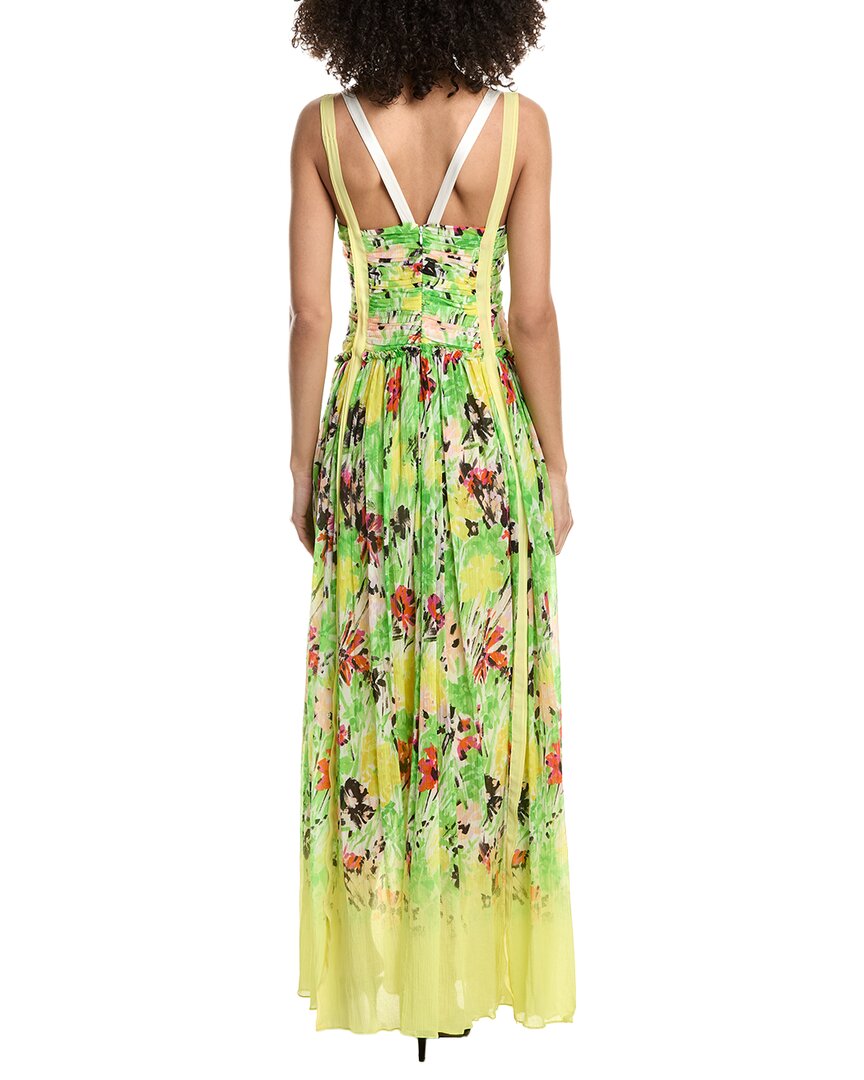 3.1 Phillip Lim Flowerworks Chiffon Degrade Ruched Silk-Blend Gown