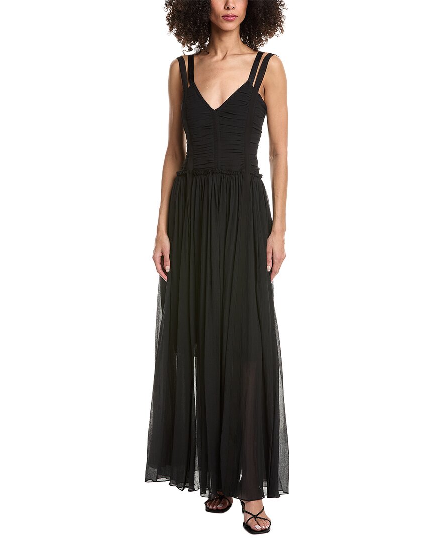 3.1 Phillip Lim Textured Chiffon Ruched Silk-Blend Gown
