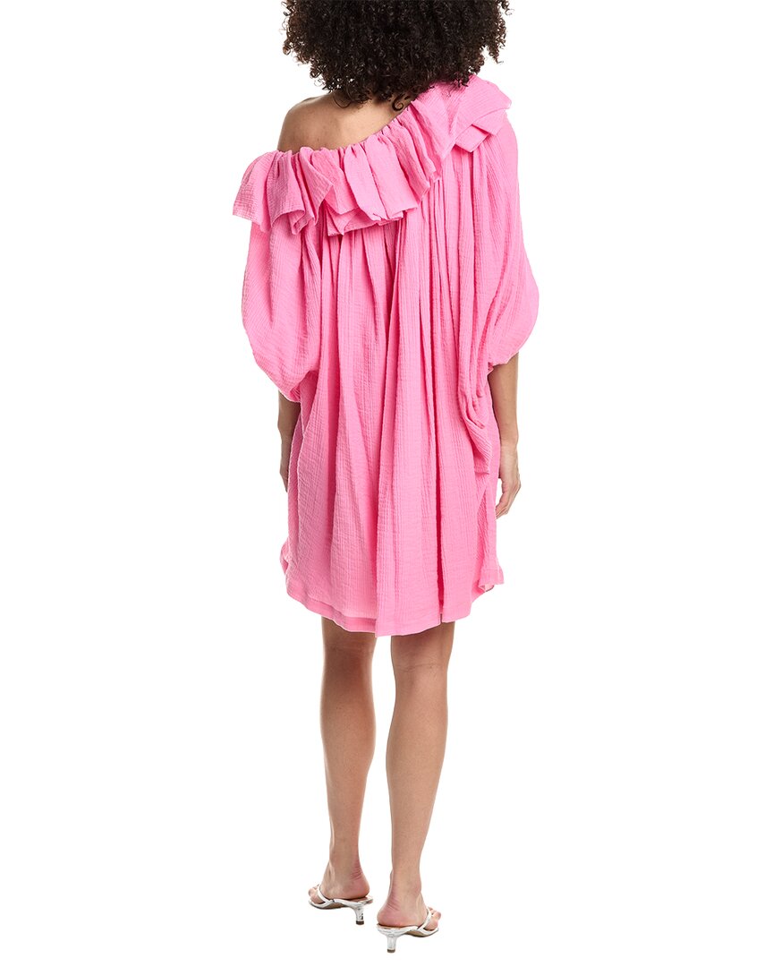 3.1 Phillip Lim Plisse Voile Ruffle Drape Mini Dress