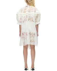 3.1 Phillip Lim Corded Embroidered Lace Flounce Mini Dress