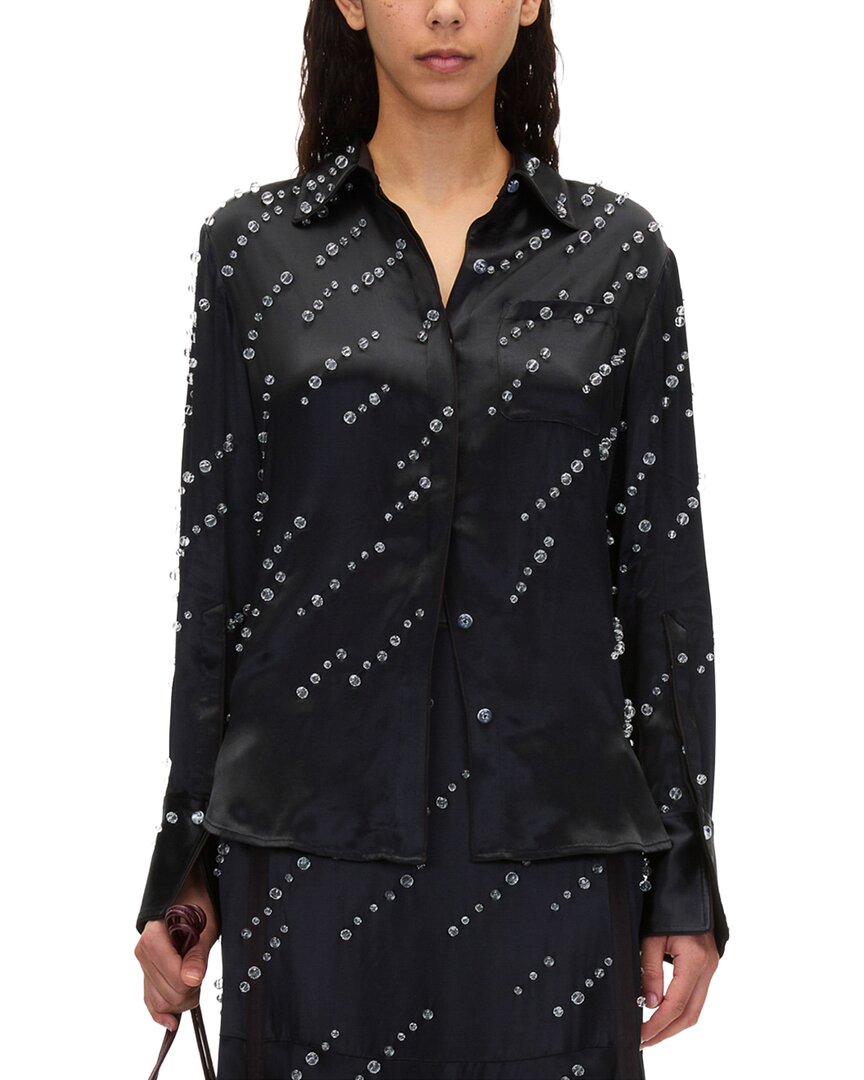 3.1 Phillip Lim Liquid Satin Pajama Shirt