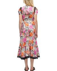 3.1 Phillip Lim Floral Collage Soft Tulip Sleeve Dress