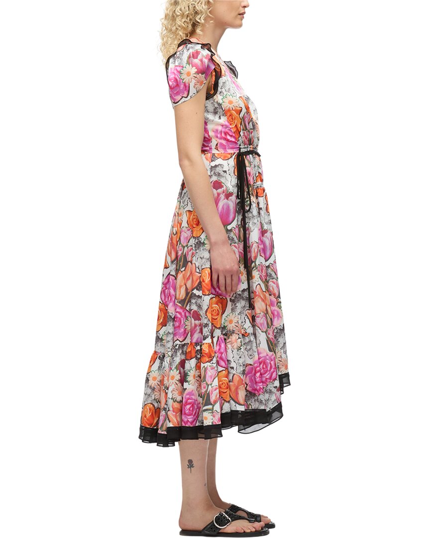 3.1 Phillip Lim Floral Collage Soft Tulip Sleeve Dress