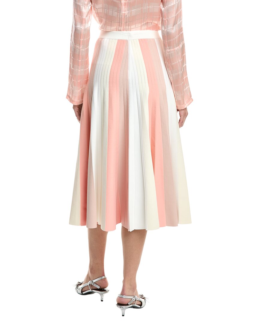3.1 Phillip Lim Colorblock Stripe Ribbed Pleated Midi Skirt