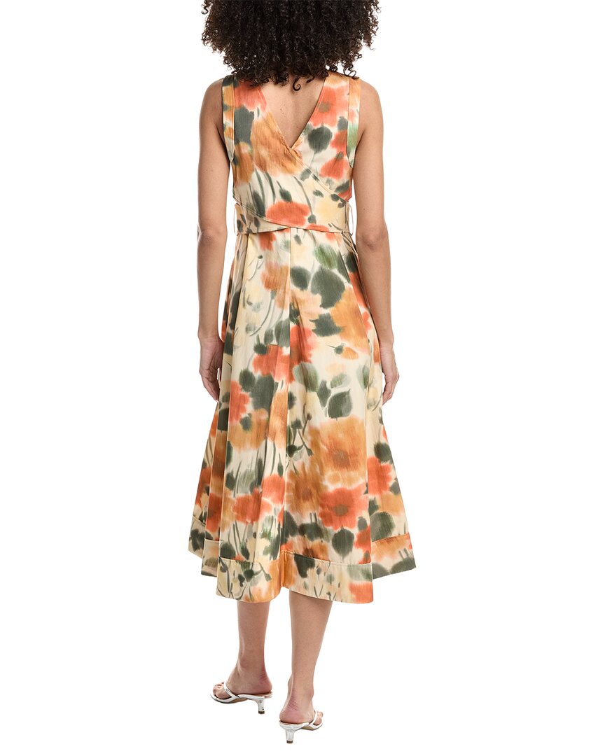 3.1 Phillip Lim Blurred Marigold Sleeveless V-Neck Belted Min Dress