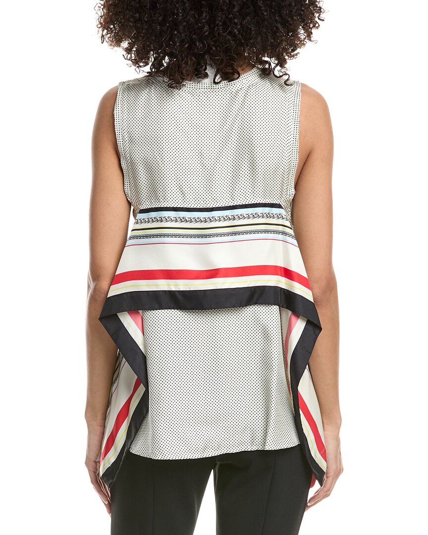 3.1 Phillip Lim Ny Liberty Silk Sleeveless Cascade Draped Blouse