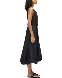 3.1 Phillip Lim Sleeveless V-Neck Belted Midi Dress