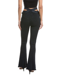 3.1 Phillip Lim Marled Lurex Rib Crossover Flare Pant